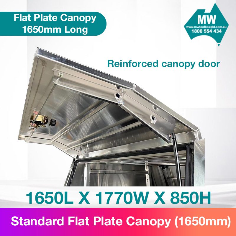 Aluminium-Ute-Canopy-Flat-Plate-Canopy-Dual-Cab-1650mm-Long-1