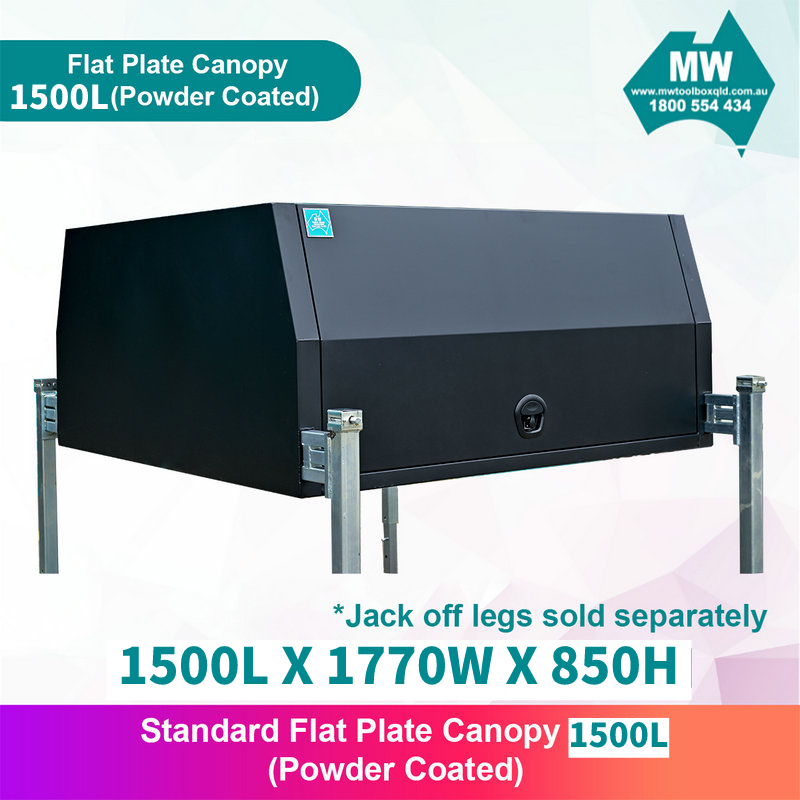Aluminium Ute Canopy Flat Plate Canopy Dual Cab 1500mm Long-5