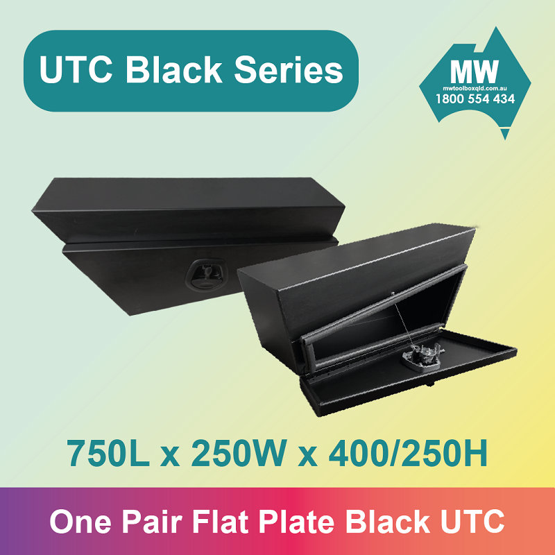 Black Series Aluminium Tapered Undertray Toolbox UTC Under Tray Box-1