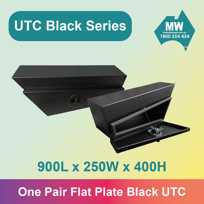 Black Series Aluminium Tapered Undertray Toolbox UTC Under Tray Box-2