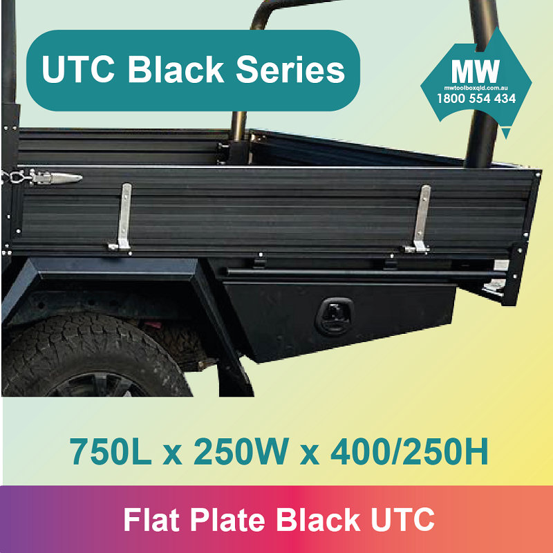 Black Series Aluminium Tapered Undertray Toolbox UTC Under Tray Box-3