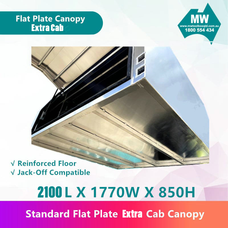 Aluminium Ute Canopy Extra Cab Flat Plate (powder coated) (2)