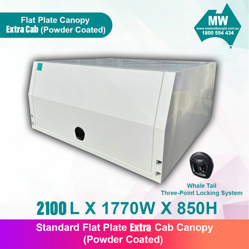 Aluminium Ute Canopy Extra Cab Flat Plate (powder coated) (3)